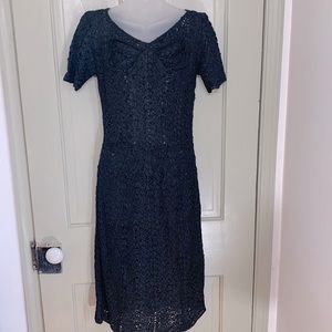 Saks Fifth Avenue Grosgrain Ribbon Weave Cocktail Dress